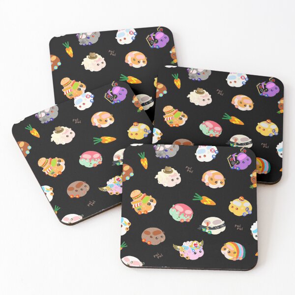 Item preview, Pui Pui Molcar Assorted Characters Toss Design - Black designed and sold by BlossomCreative.