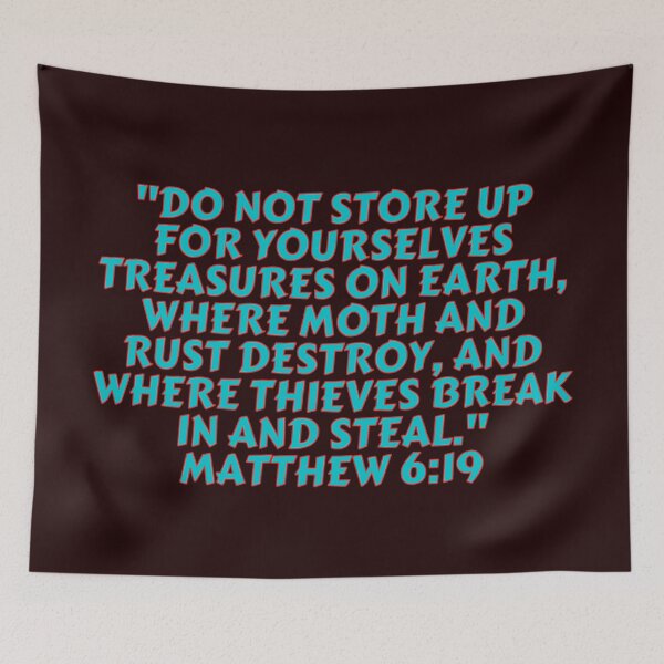 Item preview, Bible Verse Matthew 6:19 designed and sold by Prayingwarrior.