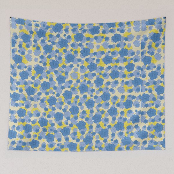 Item preview, Blue and Yellow Flowers Spring Floral Print designed and sold by Greenbaby.