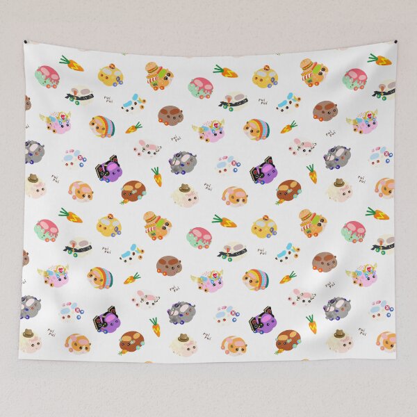 Item preview, Pui Pui Molcar Assorted Characters Toss Design - White designed and sold by BlossomCreative.
