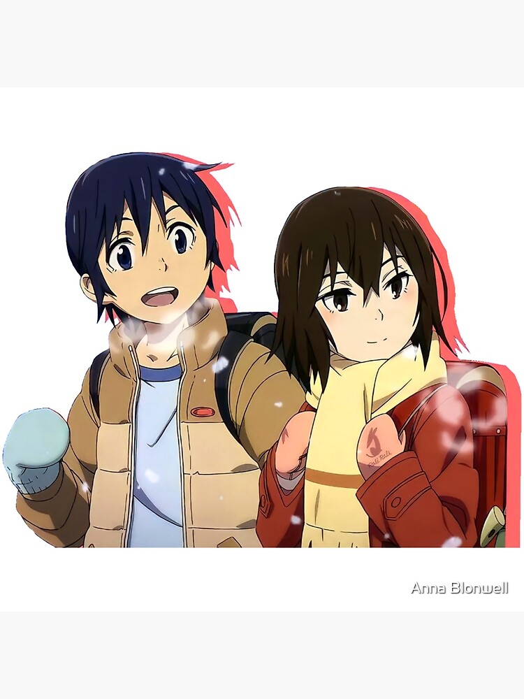 Erased Anime Characters Silhouette - Satoru Fujinuma x Kayo Hinazuki -  Animangapoi Fanart | Art Board Print