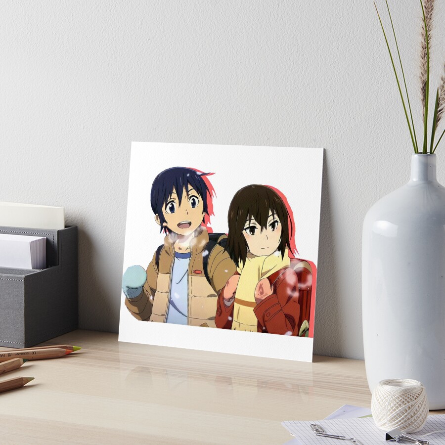 Erased : Love Kayo et Satoru fanart !  Art Board Print by Anna