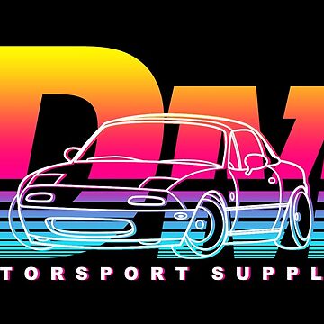 Artwork thumbnail, Sliding into DMs Retro Miami Japanese Roadster Sports Car by driftmerch