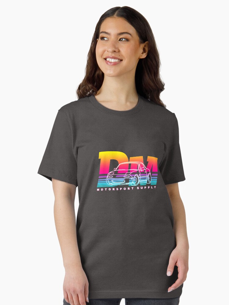 Thumbnail 2 of 7, Essential T-Shirt, Sliding into DMs Retro Miami Japanese Roadster Sports Car designed and sold by driftmerch.
