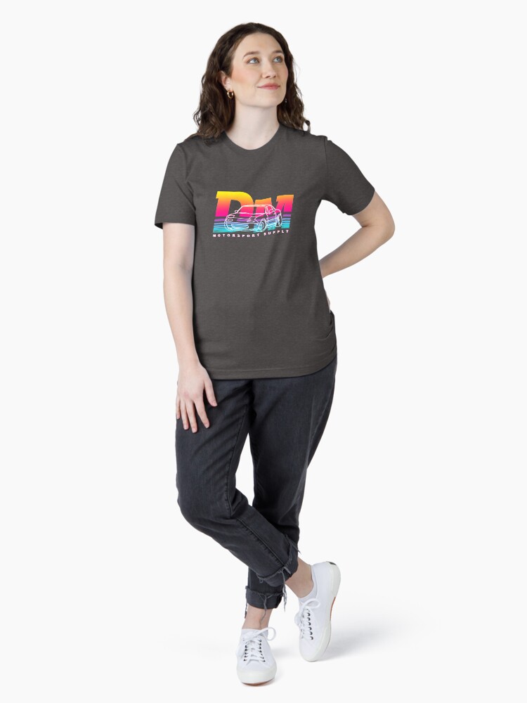 Thumbnail 4 of 7, Essential T-Shirt, Sliding into DMs Retro Miami Japanese Roadster Sports Car designed and sold by driftmerch.