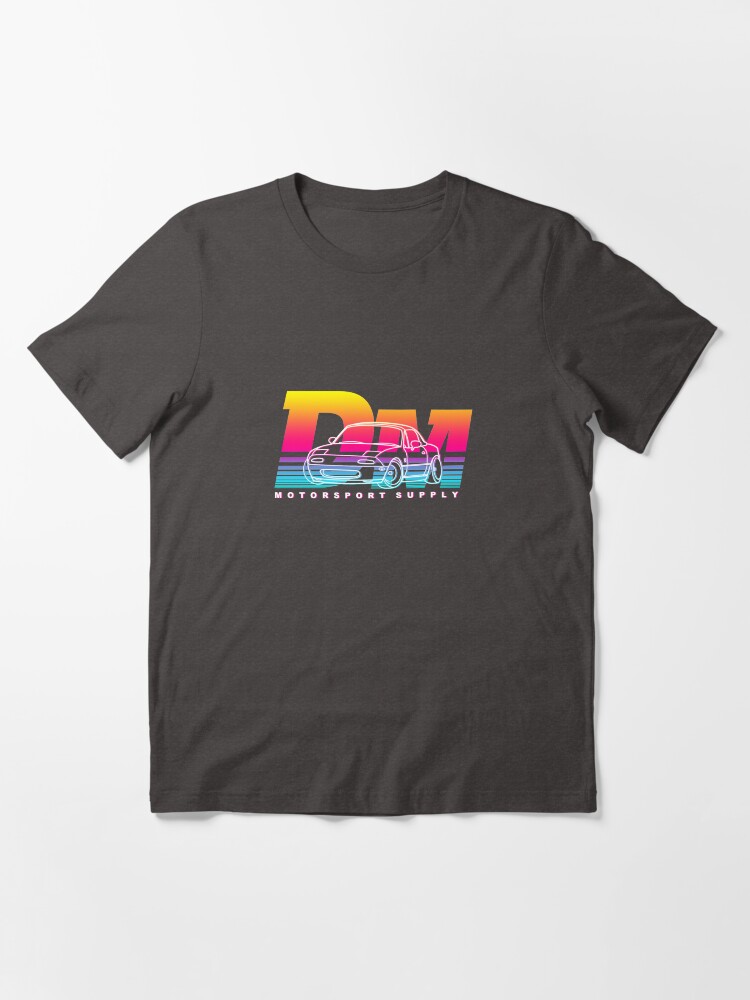 Thumbnail 3 of 7, Essential T-Shirt, Sliding into DMs Retro Miami Japanese Roadster Sports Car designed and sold by driftmerch.