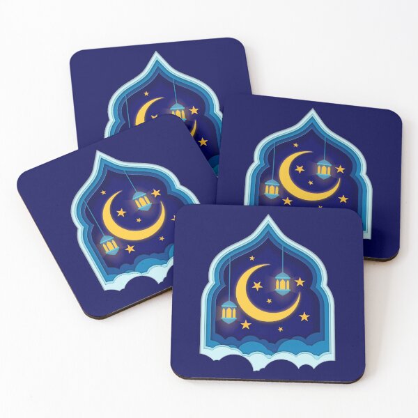 Item preview, Islamic Moon, Stars and Lantern - Dark Blue Version designed and sold by spidericks.