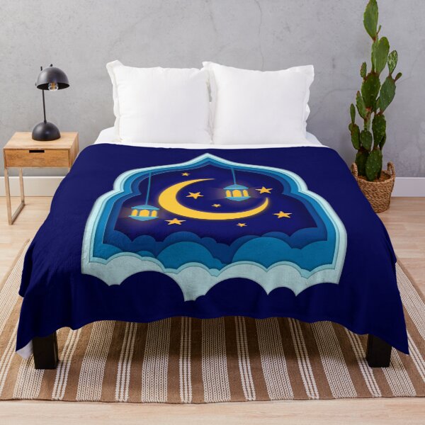Item preview, Islamic Moon, Stars and Lantern - Dark Blue Version designed and sold by spidericks.