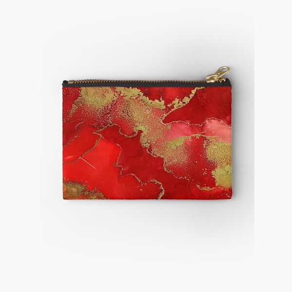 Item preview, Alcohol Ink Abstract Red Brass designed and sold by Jean-Marie-Art.