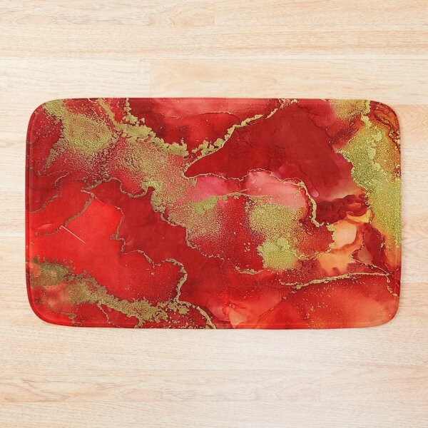 Artikelvorschau, Alkoholtinte Abstract Red Brass entworfen und verkauft von Jean-Marie-Art.
