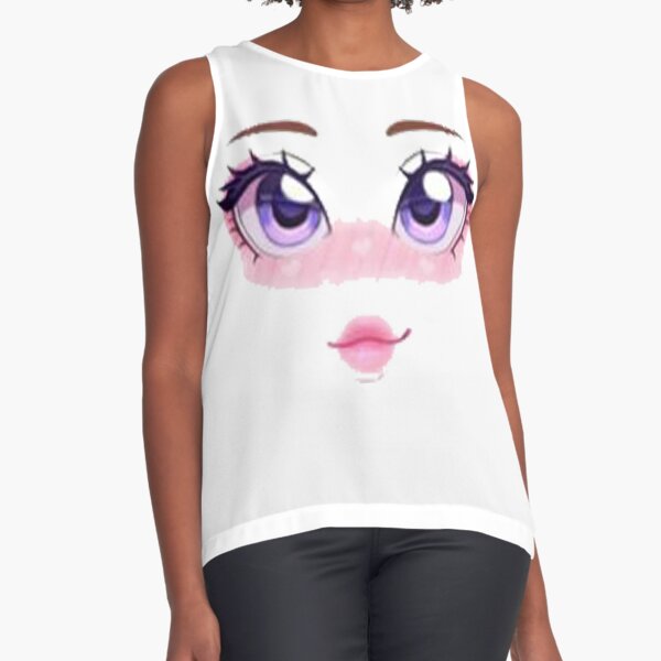 Winning Smile Face Sleeveless Top By Chill Shop Redbubble - roblox purple with undershirt