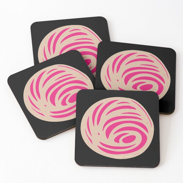 Item preview, Swirly planet icon, pink and gold on black designed and sold by Susan Marie Williams.