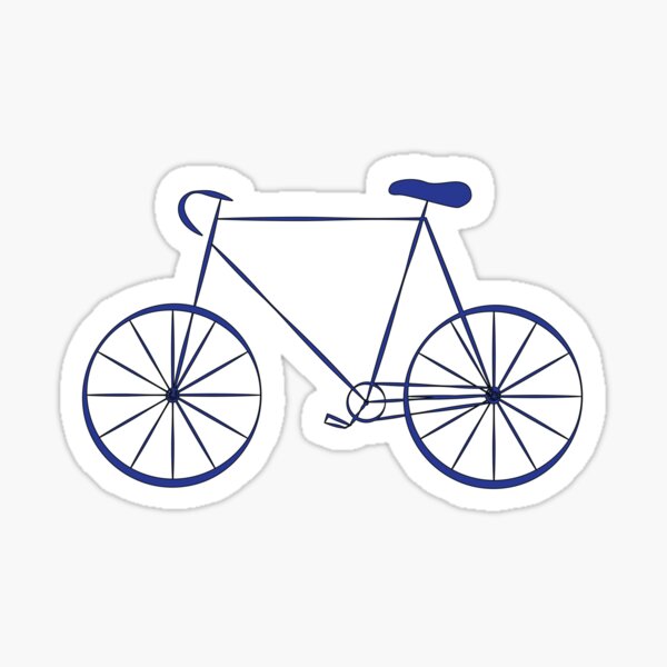 Vista previa del artículo con la obra «Bicicleta / Adhesivo de bicicleta / Azul», diseñado y vendido por MadeByMGMA.