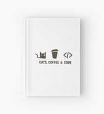 Cat, Coffee And Code Hardcover Journal