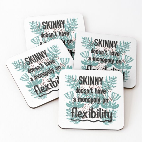 Item preview, Skinny doesn’t have a monopoly on flexibility, fat yoga body positivity quote designed and sold by Melanie-Palmer.