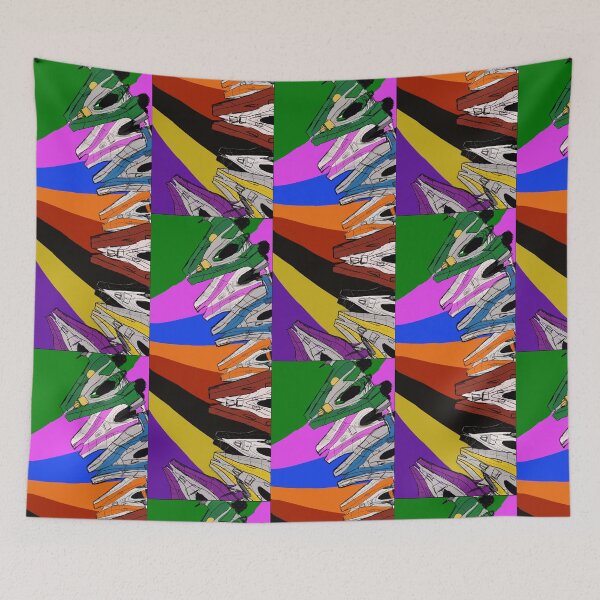 Item preview, Rainbow starships vertical designed and sold by MattKMall.