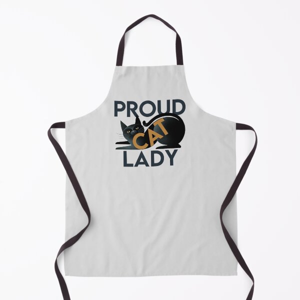 Item preview, Proud Cat Lady, bold text on black cat designed and sold by Giddygoatthe3rd.