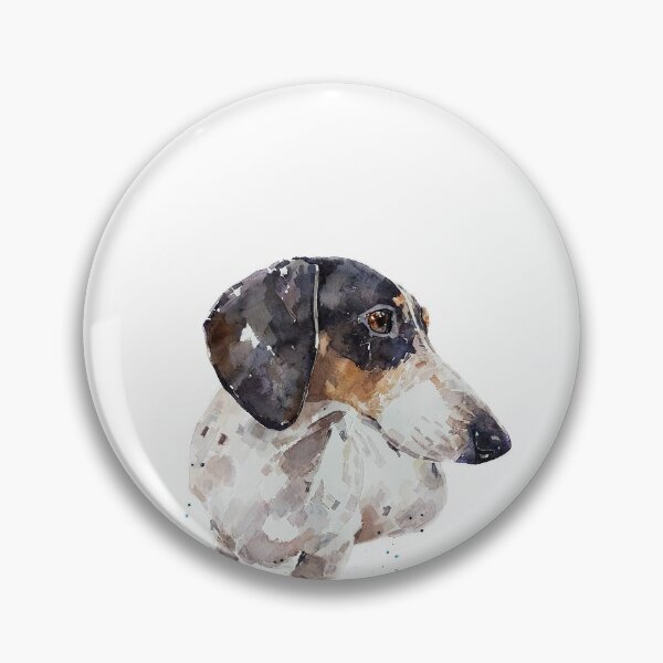 Item preview, Piebald Dachshund Watercolour Art,Piebald Dachshund Art,Piebald Dachshund designed and sold by EdsWatercolours.