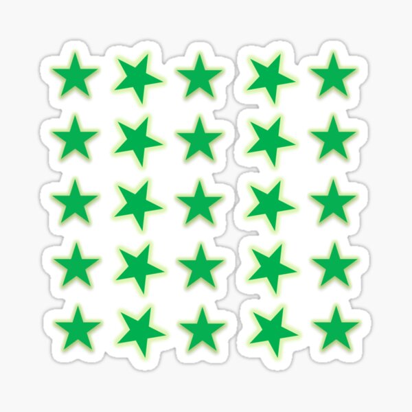 Small Green Star Stickers 1/2 Inch