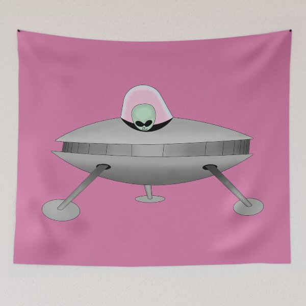 Item preview, Landing Ufo Color on Magenta designed and sold by PK-inK.