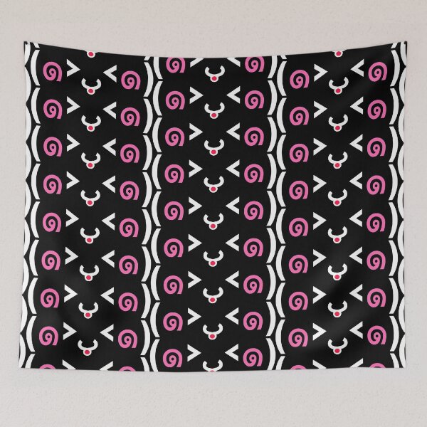 Item preview, Tongue sticking out kawaii  kaomoji (๑>౪<๑) (Black BG) designed and sold by mixMixtli.
