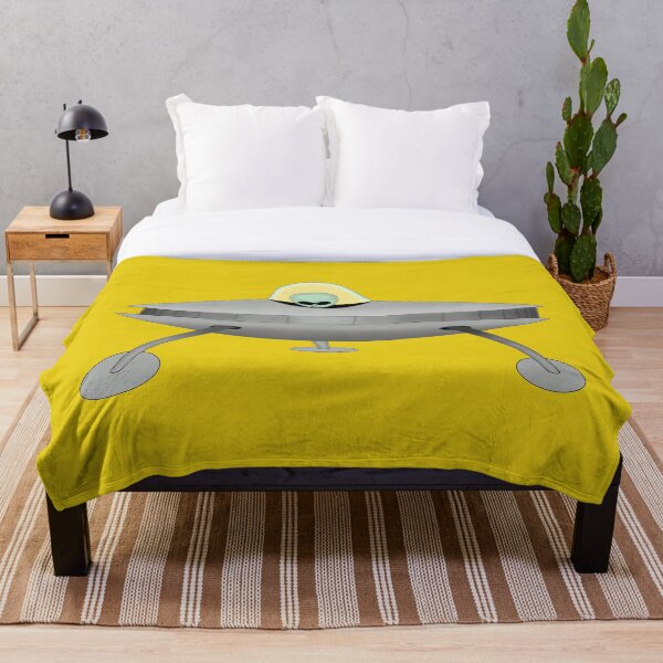 Item preview, Landing Ufo Color on Yellow designed and sold by PK-inK.
