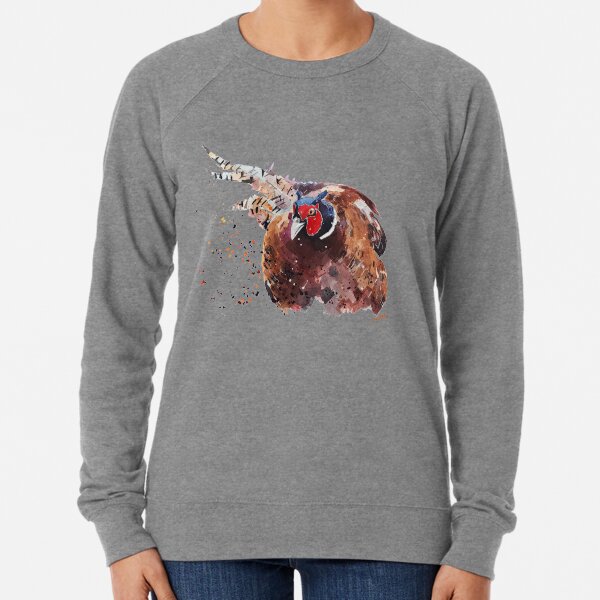Pheasant Watercolour Art,Pheasant Art,Pheasant Lightweight Sweatshirt