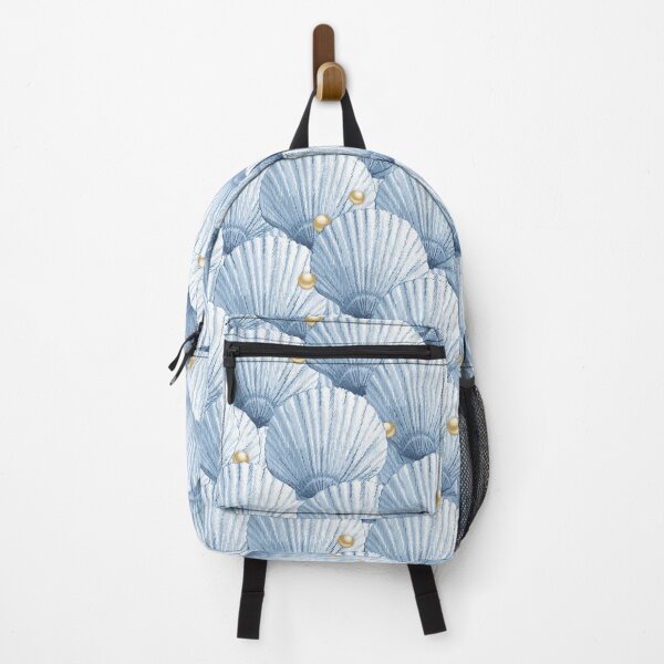 Item preview, Seashells Pearl Treasure - Country Blue + Gold designed and sold by L Diane Johnson.