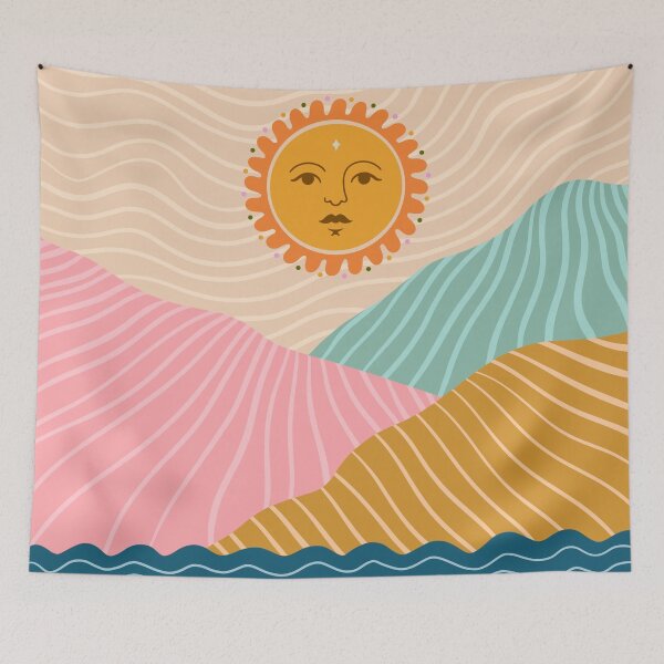 Item preview, Boho Landscape Retro Sun  designed and sold by trajeado14.