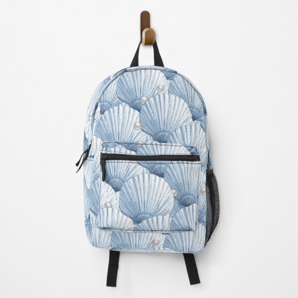 Item preview, Seashells Pearl Treasure - Country Blue + Pearl Gray designed and sold by L Diane Johnson.