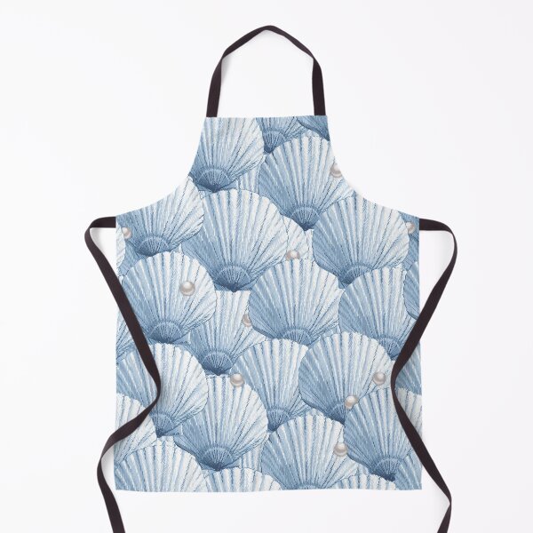 Item preview, Seashells Pearl Treasure - Country Blue + Pearl Gray designed and sold by L Diane Johnson.