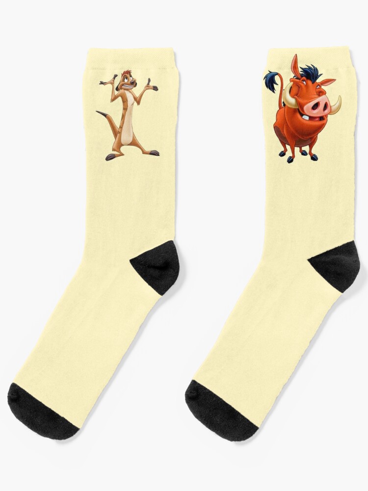 Chaussettes for Sale avec l'œuvre « Le Roi Lion - Timon et Pumbaa