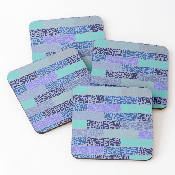 Item preview, Blue Gray Bricks Abstract Pattern designed and sold by AlinaSCorner.