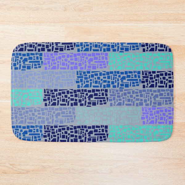 Item preview, Blue Gray Bricks Abstract Pattern designed and sold by AlinaSCorner.