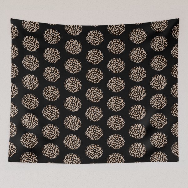 Item preview, Crater planet fashion print, gold on black designed and sold by Susan Marie Williams.