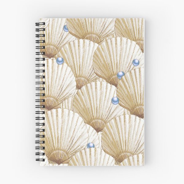 Item preview, Seashells Pearl Treasure - Cream + Blue designed and sold by L Diane Johnson.
