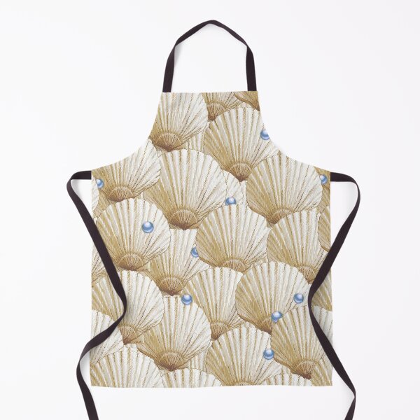 Item preview, Seashells Pearl Treasure - Cream + Blue designed and sold by L Diane Johnson.