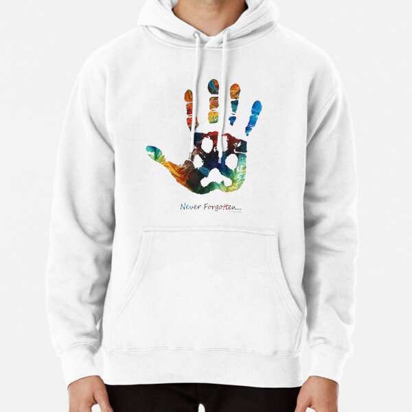 Rainbow Bridge Art - Never Forgotten - By Sharon Cummings Pullover Hoodie