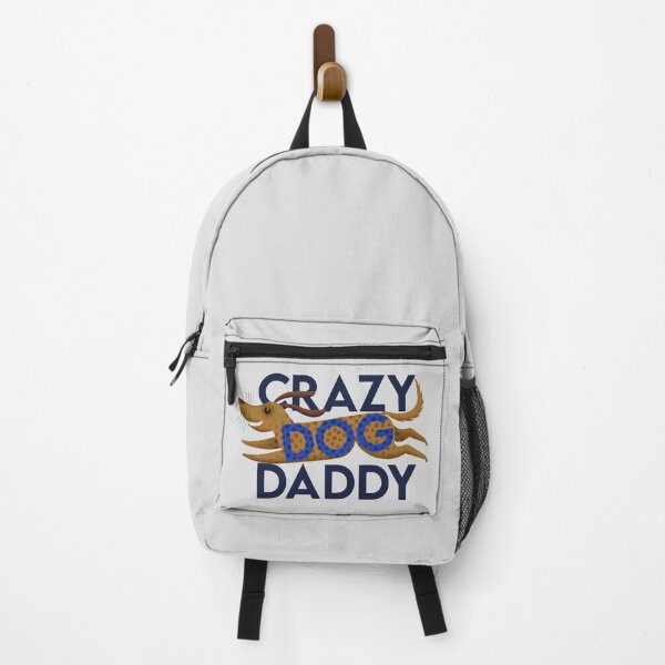 Item preview, Crazy Dog Daddy-with blue bold text dachshund designed and sold by Giddygoatthe3rd.