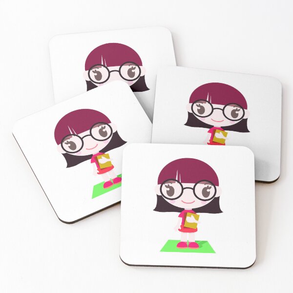 Item preview, Cute Girl With Glasses Holding a Book, Back to School designed and sold by MoStorish.