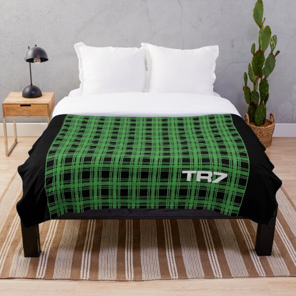 Item preview, Triumph TR7 Green Tartan Blanket designed and sold by CellularSong.