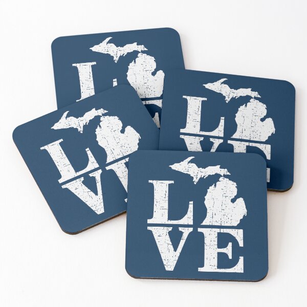 Item preview, Love Michigan Distressed Vintage MI Home Pride designed and sold by pixeljamz.