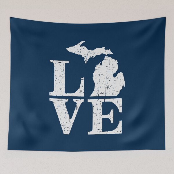 Item preview, Love Michigan Distressed Vintage MI Home Pride designed and sold by pixeljamz.