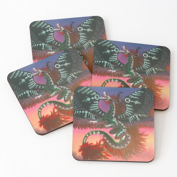 Item preview, sunset dragon painting wall art designed and sold by Savannahartco.