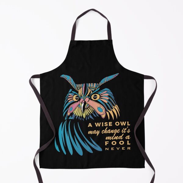 Item preview, Colourful mystic owl design with the proverb a wise owl  designed and sold by ajtechdesigns.