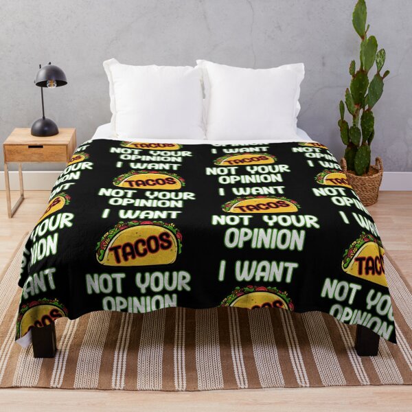 Item preview, I Want Tacos Not Your Opinion Funny Taco Quote designed and sold by TheButtonCrew.