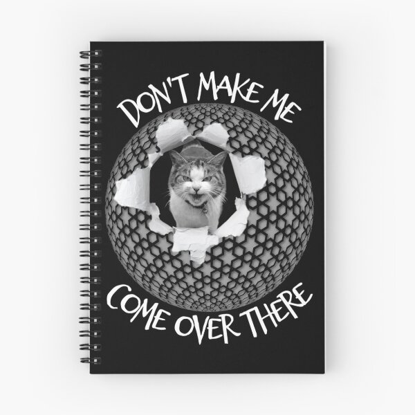 Item preview, Don't Make Me Come Over There - Angry Cat Black and White designed and sold by TheKingdomAttic.