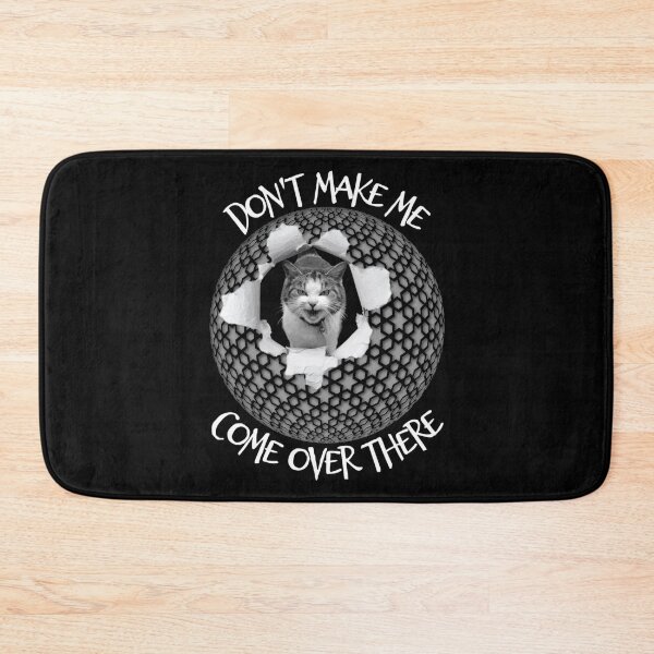 Item preview, Don't Make Me Come Over There - Angry Cat Black and White designed and sold by TheKingdomAttic.