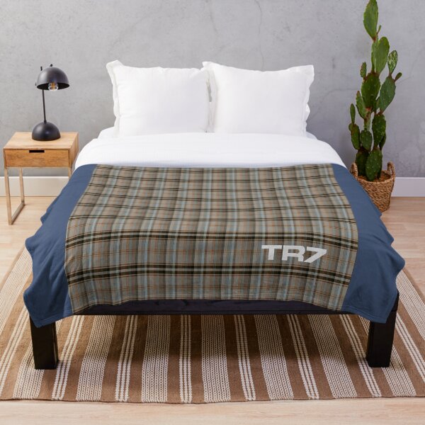 Item preview, Triumph TR7 Navy Tartan Blanket designed and sold by CellularSong.