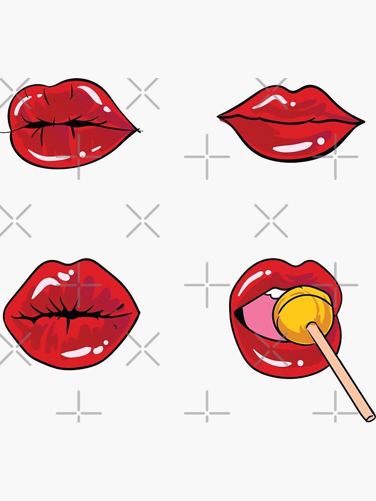 Sexy Hot Red Lips Sticker By Aimarskloset Redbubble